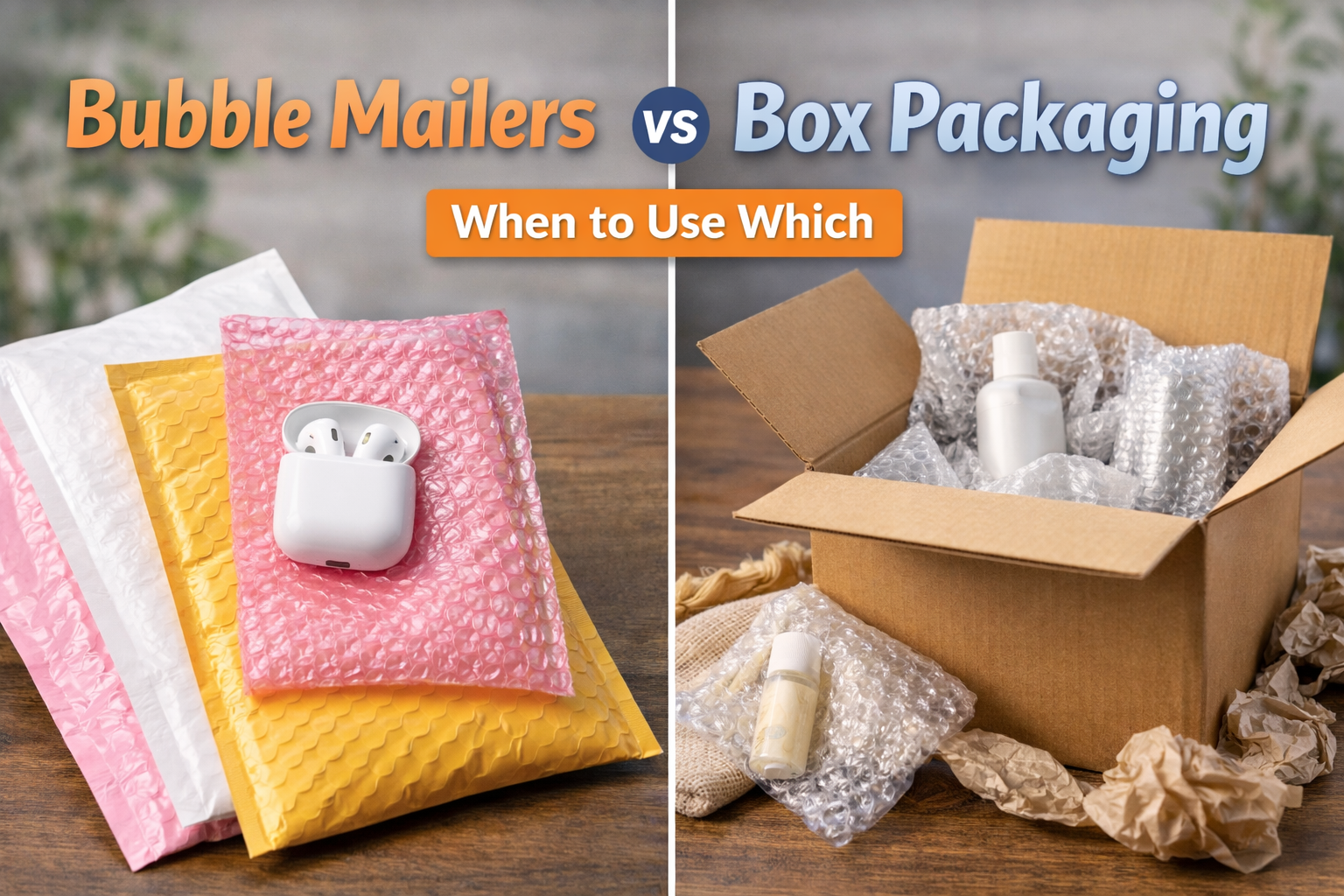 Bubble Mailers vs Box Packaging